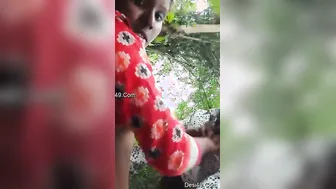 Fucking My GF Outdoors In The Village Behind The Farm