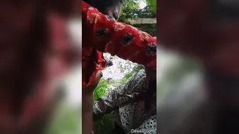 Fucking My GF Outdoors In The Village Behind The Farm