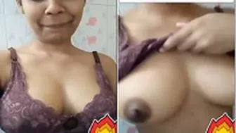 My Cute GF Showing Off Her Perky Tits On Video Call