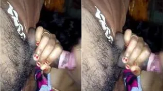 Desi Wife On Her Knees Sucking Her Husbands Thick Rod