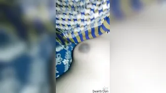 Desi Wife Getting Her Tits Squeezed While Riding Hubby Rough