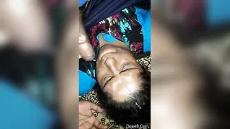 Hubby Finishing All Over His Horny Wife's Pretty Face