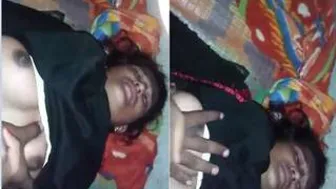 Village Slut Moaning Loud While Her Man Pounds Her Tight Holes