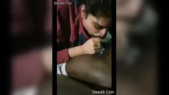 Desi Girlfriend Eagerly Sucking And Choking On My Thick Cock