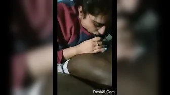Desi Girlfriend Eagerly Sucking And Choking On My Thick Cock