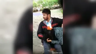 Pretty Desi Girl Giving Sloppy Blowjob In The Park After Dark
