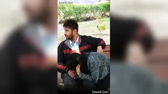Pretty Desi Girl Giving Sloppy Blowjob In The Park After Dark