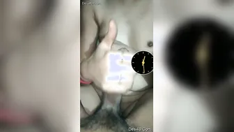 Married Bhabhi Stroking His Cock Until He Cums On Her Hands