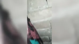 Girlfriend Standing While Her Man Thrusts Into Her From Behind