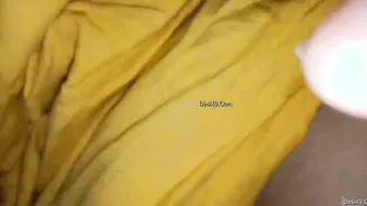 Bent Over Slut Getting Railed Doggy While She Grabs The Sheets
