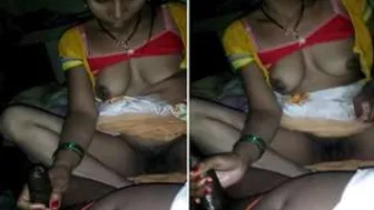 Married Woman Stroking Her Husband Dick Before Riding Session