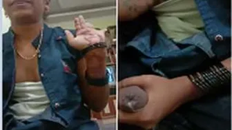 Tamil GF Stroking And Squeezing My Cock After Dinner