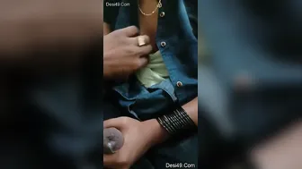 Tamil GF Stroking And Squeezing My Cock After Dinner