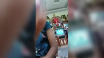 Tamil GF Stroking And Squeezing My Cock After Dinner