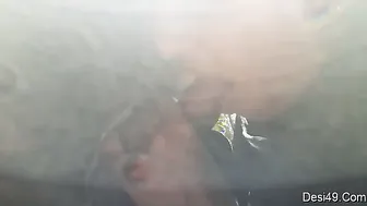 Sexy GF Sucking BF Dick Outdoor Behind Building