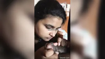 Married Bhabhi Sucking Her Man Off In Their Bedroom