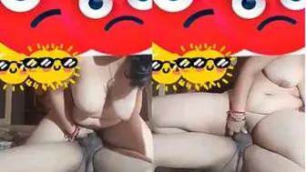 Horny Bhabhi Riding My Cock Reverse While I Squeeze Her Ass