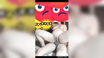 Horny Bhabhi Riding My Cock Reverse While I Squeeze Her Ass