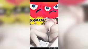 Horny Bhabhi Riding My Cock Reverse While I Squeeze Her Ass