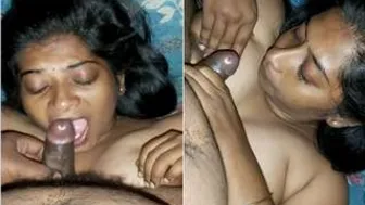 Hot Bhabhi Getting Tits Squeezed While Sucking Cock So Good