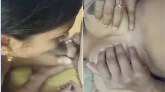 Cheating Wife Sucking Her Lovers Cock Before Getting Fucked Hard