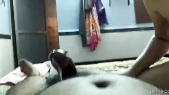 Married Neighbor Bhabhi Giving Me Sloppy Blowjob On The Roof