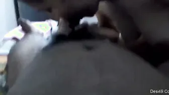 Married Neighbor Bhabhi Giving Me Sloppy Blowjob On The Roof