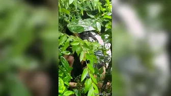 Wild Girl From The Village Riding Her BF Outdoors Hard