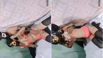 Married Bhabhi Getting Her Tits Squeezed Before Sucking His Cock