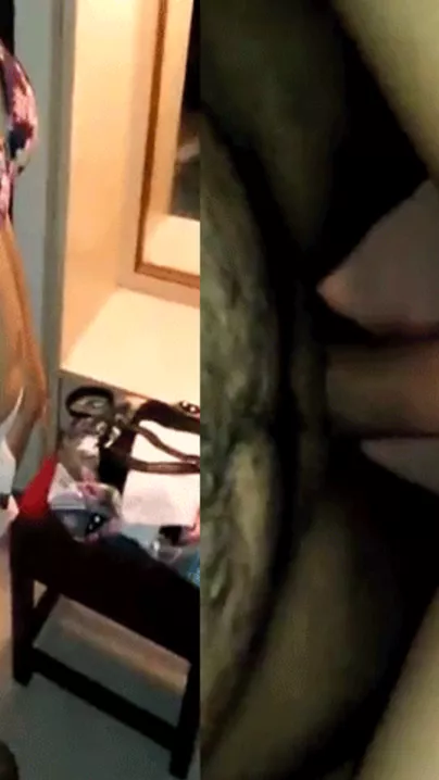 Hot corpulent hotty drilled in washroom by office colleague