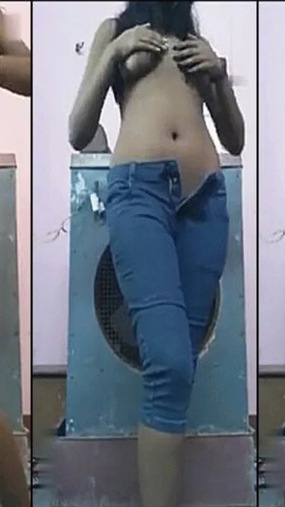 Legal age teenager unshaved love tunnel gal stripping exposed MMS movie scene for her lover