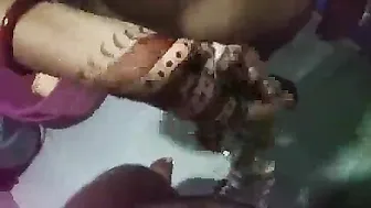 Desi wife makes spouse cum in a bath