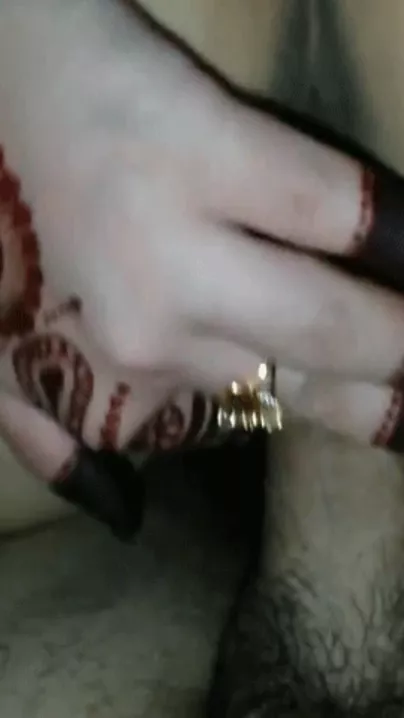 Desi Mehendi girl riding dick of hubby first-night pair sex