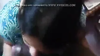 Housemaid sucking dick of her abode owner during the time that his wife away