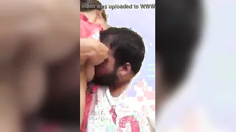 Cute girls cute boob sucking video for the 1st time