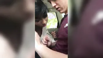 NRI Angel engulfing cock of her boyfriend in a car