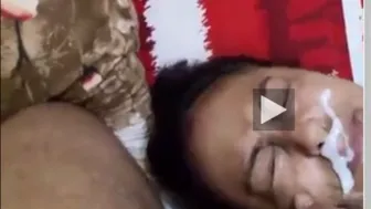 Bangla Boudi takes spunk flow on her face