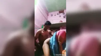 Desi Couple Fucking Standing Up Against The Bedroom Wall Quick