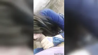 Nri GF Giving Sloppy Blowjob Outdoors In The Bushes