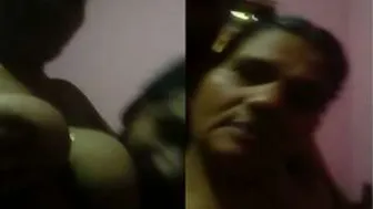 Mallu Wife Getting Her Big Boobs Sucked By Her Horny Hubby