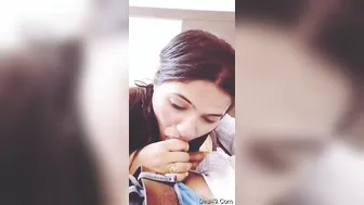 Slutty Girlfriend Sucking Off Her Boyfriend On The Bed