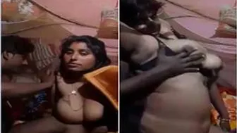 Village Bhabhi Getting Her Tits Squeezed And Fucked From Behind
