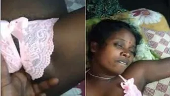 Village Wife Rubbing Her Pussy Before He Makes Her Cum Hard