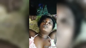 Village Wife Rubbing Her Pussy Before He Makes Her Cum Hard