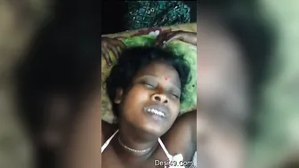 Village Wife Rubbing Her Pussy Before He Makes Her Cum Hard