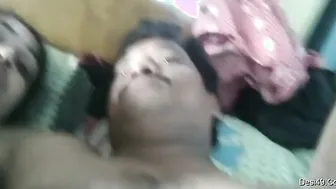 Telugu Couple Getting Naughty Stroking Dick In Bedroom Alone