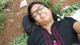 Taking My Girl Hard In The Park Late At Night Behind Trees