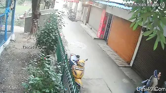 Catching My Neighbors Fooling Around Behind The Building Gate