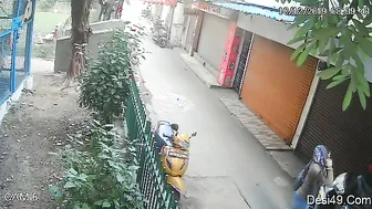 Catching My Neighbors Fooling Around Behind The Building Gate