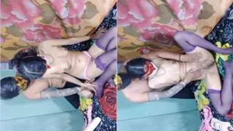 Horny Indian Couple Massaging And Touching Each Other At Home